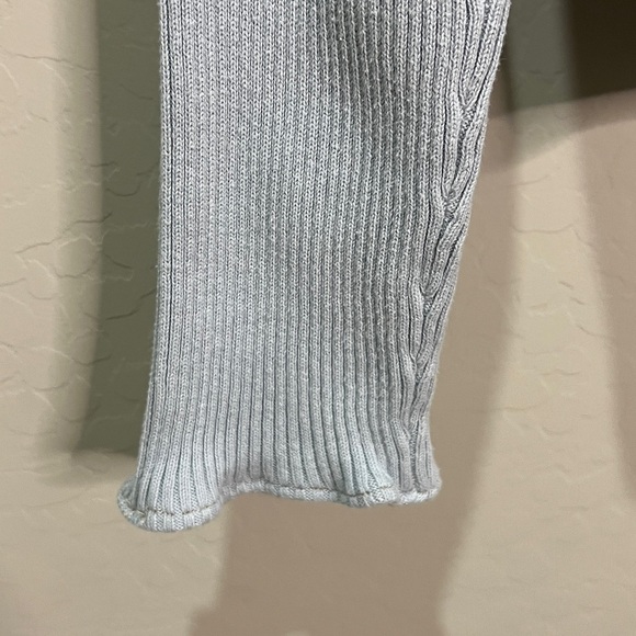 Brandy Melville Cardigan Button Up Sweater Baby Blue Gray John Galt Crop Vintage - Picture 2 of 11
